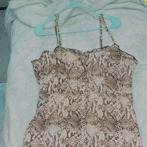 snake print dress